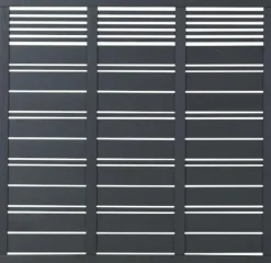 Schutting vuren - serie Silence - louvre recht antraciet