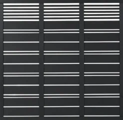 Schutting vuren - Silence louvre recht zwart (176 x 170 cm)