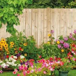 Schutting vuren recht 17L groen geimpregneerd (180 x 180 cm) schermdikte 4,5 cm