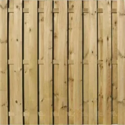 Schutting XL Grenen recht 17L rvs (200 x 200 cm) geschaafd schermdikte 3,9 cm