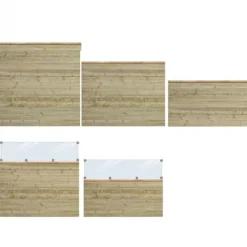 Schutting zelfbouw vuren - serie Plus Plank - groen geïmpregneerd