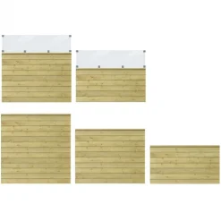 Schutting zelfbouw vuren - serie Plus Klink - groen geimpregneerd