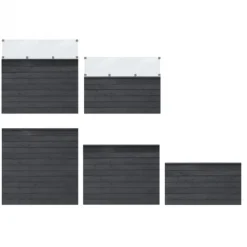 Schutting zelfbouw vuren - serie Plus Klink - zwart