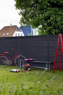 Schutting zelfbouw vuren - serie Plus Klink - zwart