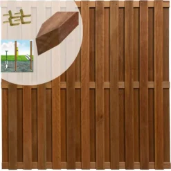 Smaragd Schutting set hardhout keruing Lijn recht 23L geolied fijne ribbel (5,68 meter)