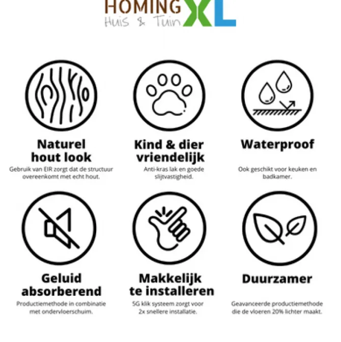 SPC click vloer 6,5 mm - Beton Taupe - 2,20 m2