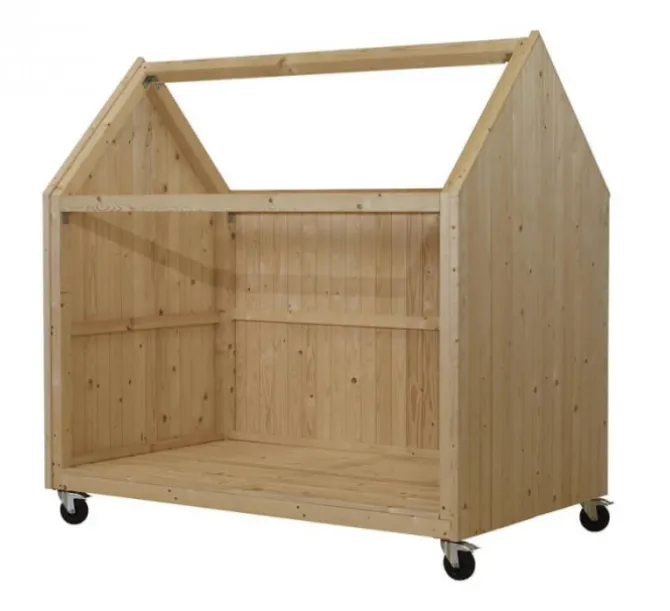 Speelhuis vuren - Voorzien van wielen 120 x 203 x 198 cm