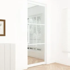 Stalen taatsdeur - Loft wit - 3 vaks helder glas - 93 x 231,5 cm