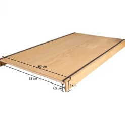 Stepwood Overzettreden met neus (2 stuks) - Eikenhout 3 mm toplaag Natuur - Incl. antislipstrip - 140 x 60 cm