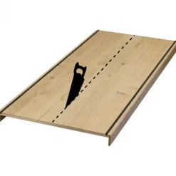 Stepwood Overzettreden met neus (2 stuks) - Eikenhout 3 mm toplaag Rustiek - Incl. antislipstrip - 140 x 60 cm