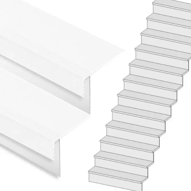 Stepwood Traprenovatie set - rechte trap - 15 treden SPC toplaag Wit incl. stootborden