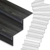 Stepwood Traprenovatie set - 1 kwart draai - 12 treden SPC toplaag Antraciet incl. stootborden