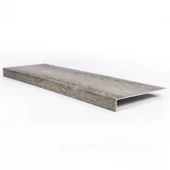 Stepwood Traprenovatie set - rechte trap - 15 treden SPC toplaag Verweerd eiken incl. witte stootborden