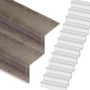 Stepwood Traprenovatie set - rechte trap - 15 treden SPC toplaag Verweerd eiken incl. stootborden