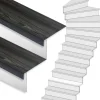 Stepwood Traprenovatie set - 1 kwart draai - 12 treden SPC toplaag Antraciet incl. witte stootborden