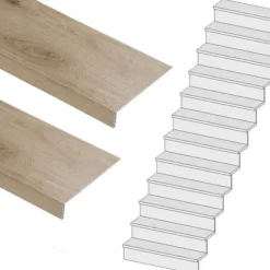 Stepwood Traprenovatie set - rechte trap - 16 treden SPC toplaag Natuur Eiken