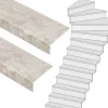 Stepwood Traprenovatie set - 1 kwart draai - 12 treden SPC toplaag Beton Taupe