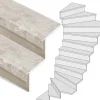 Stepwood Traprenovatie set - 2 kwart draai - 13 treden SPC toplaag Beton Taupe incl. stootborden