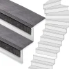 Stepwood Traprenovatie set - 1 kwart draai - 13 treden SPC toplaag Beton zwart incl. witte stootborden