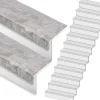 Stepwood Traprenovatie set - rechte trap - 15 treden SPC toplaag Beton grijs incl. witte stootborden