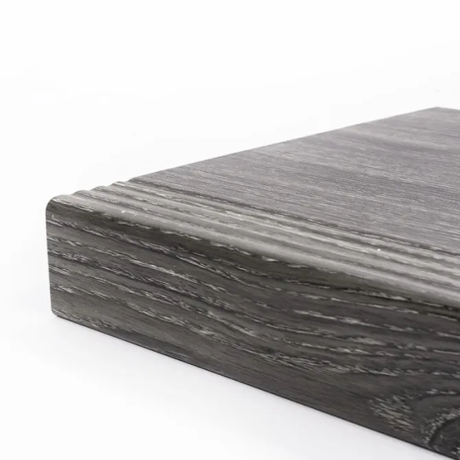 Stepwood Traprenovatie set - rechte trap - 16 treden SPC toplaag Antraciet incl. stootborden