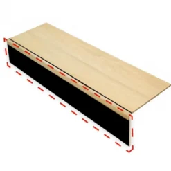 Stootbord (3 stuks) - Laminaat - Zwart - 130 x 20 cm