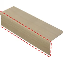 Stootbord (3 stuks) - Laminaat - Beige Eiken - 130 x 20 cm