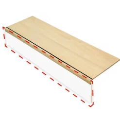 Stootbord (3 stuks) - Laminaat - Wit - 130 x 20 cm