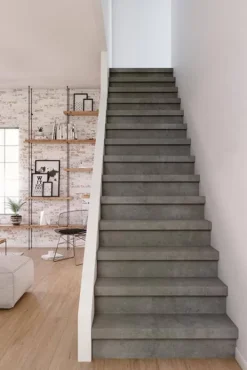 Stootbord (3 stuks) - Laminaat - Betonlook Dark Grey Stone - 130 x 20 cm