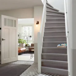 Stootbord - Vinyl toplaag - Betonlook Grijs - 138 x 17 cm