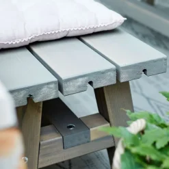 Tafel vuren - Country gegrond grijsbruin 75 x 177 x 72 cm