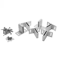 T-beslag blank aluminium voor Elephant schermen (6 stuks)