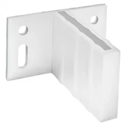 T-beslag wit aluminium voor C-Wood schermen (2 stuks)