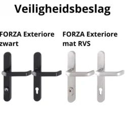 Terrasdeur Nero Legno Exteriore - Genova - Voorbehandeld zwart