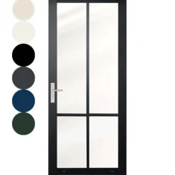 Terrasdeur Nero Legno Exteriore - Brescia - Voorbehandeld zwart