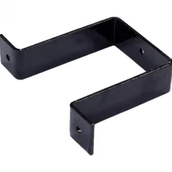 Terrasschermbeugel thermisch verzinkt - zwart gepoedercoat - regenpijp oplossing (13 x 10 cm)