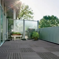 Terrastegel composiet 50 x 50 cm antraciet FSC (24 mm) massief