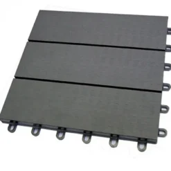 Terrastegel composiet 30 x 30 cm antraciet FSC (11 mm) clicksysteem (set van 4 stuks)