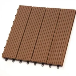 Terrastegel composiet bruin / Havana Easy-Click 30 x 30 cm