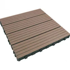 Terrastegel composiet bruin click 30 x 30 cm (set van 4 stuks)