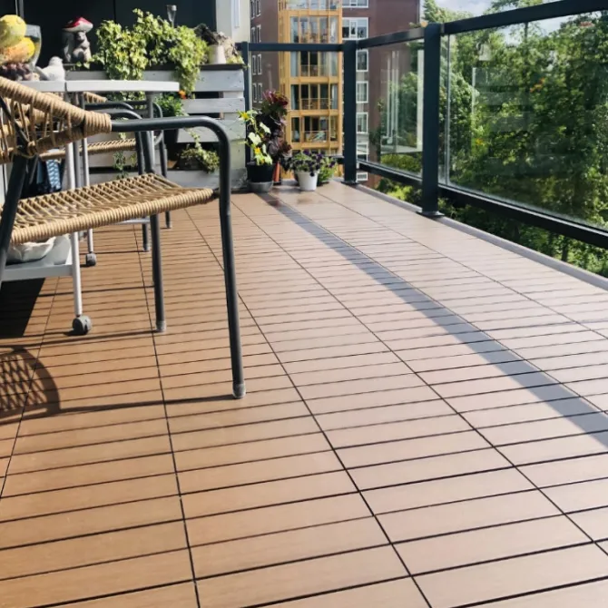 Terrastegel composiet co-extrusie Walnut click