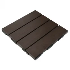 Terrastegel composiet co-extrusie Walnut click 30 x 30 cm