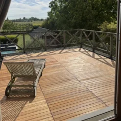 Terrastegel hardhout Bankirai 14/3L 15mm 100 x 100 cm (30 mm) vlak