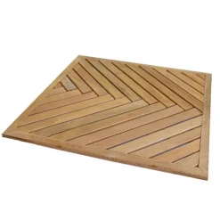 Terrastegel hardhout Bankirai - Visgraat - 100 x 100 cm (24 mm) vlak geschaafd