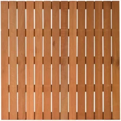 Terrastegel hardhout Bankirai 100 x 100 cm (24 mm) ribbel