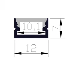 Trapverlichting LED-profiel compleet 130 cm - Set tbv 15 treden - Helder wit