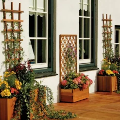 Trellis scherm diagonaal hardhout (75 x 180 cm)
