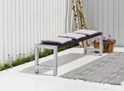 Tuinbank Plankesaet - Hout & Staal - 176 x 38 x 45 cm