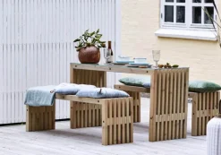 Tuinbank Rustik - Dennenhout grijs gebeitst - 138 x 36 x 45 cm