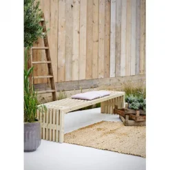 Tuinbank Rustik - Dennenhout grijs gebeitst - 218 x 49 x 45 cm